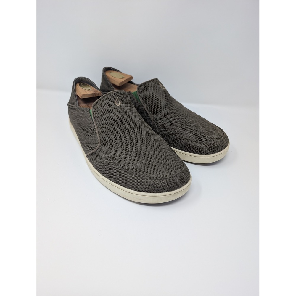 Olukai Men's Nohea Mesh‎ Shoes 12 Mustang Brown Breathable Drop-in Heel